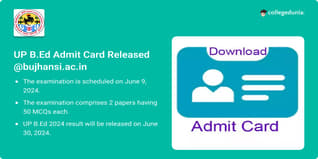 UP B.Ed JEE Admit Card 2024 Out @bujhansi.ac.in, Get Direct Link Here